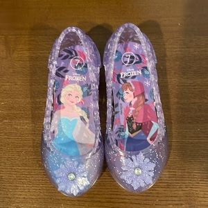 Girls Frozen Jelly Heels with Light Up Bottoms